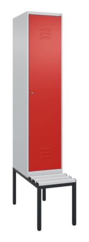 C+P Armoire vestiaire Classic Plus avec banc, largeur de compartiment 400 mm