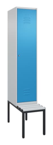 C+P Armoire vestiaire Classic Plus avec banc, largeur de compartiment 400 mm