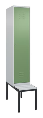 C+P Armoire vestiaire Classic Plus avec banc, largeur de compartiment 400 mm