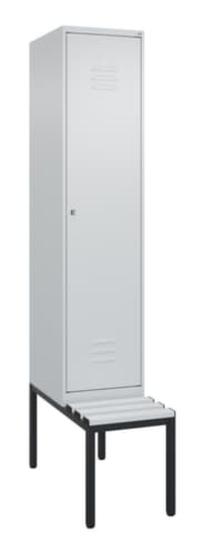 C+P Armoire vestiaire Classic Plus avec banc, largeur de compartiment 400 mm