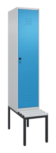 C+P Armoire vestiaire Classic Plus avec banc, largeur de compartiment 400 mm