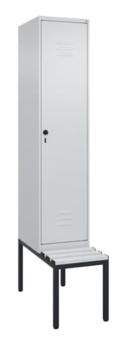 C+P Armoire vestiaire Classic Plus avec banc, largeur de compartiment 400 mm