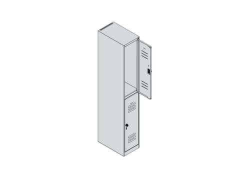 C+P Armoire vestiaire à deux niveaux Classic Plus, largeur de compartiment 300 mm