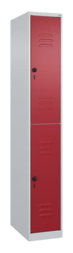 C+P Armoire vestiaire à deux niveaux Classic Plus, largeur de compartiment 300 mm