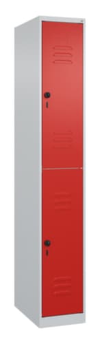C+P Armoire vestiaire à deux niveaux Classic Plus, largeur de compartiment 300 mm