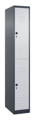 C+P Armoire vestiaire à deux niveaux Classic Plus, largeur de compartiment 300 mm