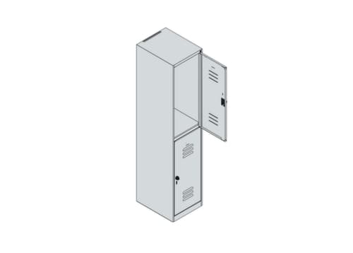 C+P Armoire vestiaire à deux niveaux Classic Plus, largeur de compartiment 400 mm