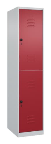 C+P Armoire vestiaire à deux niveaux Classic Plus, largeur de compartiment 400 mm