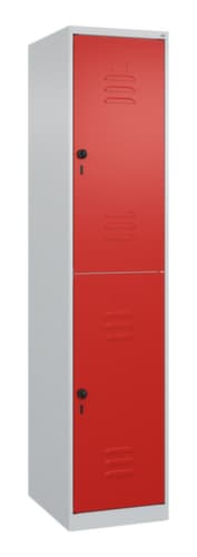 C+P Armoire vestiaire à deux niveaux Classic Plus, largeur de compartiment 400 mm