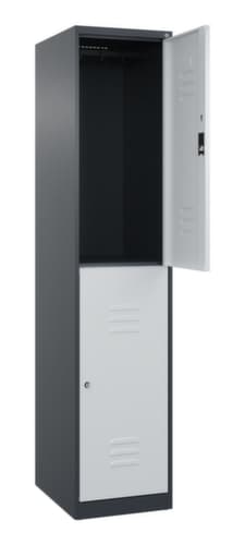 C+P Armoire vestiaire à deux niveaux Classic Plus, largeur de compartiment 400 mm
