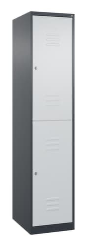 C+P Armoire vestiaire à deux niveaux Classic Plus, largeur de compartiment 400 mm