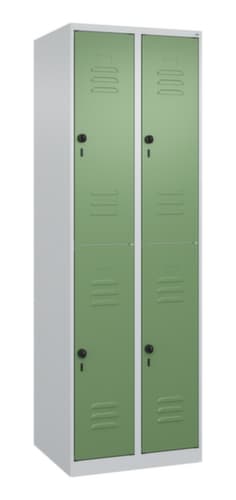 C+P Armoire vestiaire à deux niveaux Classic Plus, largeur de compartiment 300 mm
