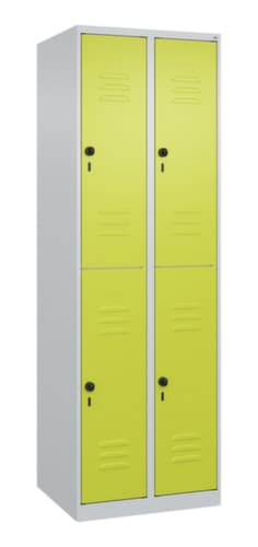 C+P Armoire vestiaire à deux niveaux Classic Plus, largeur de compartiment 300 mm