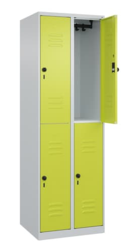 C+P Armoire vestiaire à deux niveaux Classic Plus, largeur de compartiment 300 mm