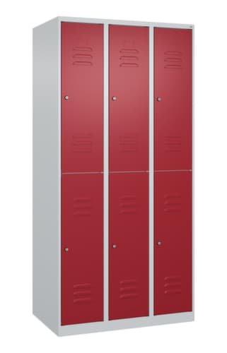 C+P Armoire vestiaire à deux niveaux Classic Plus, largeur de compartiment 300 mm