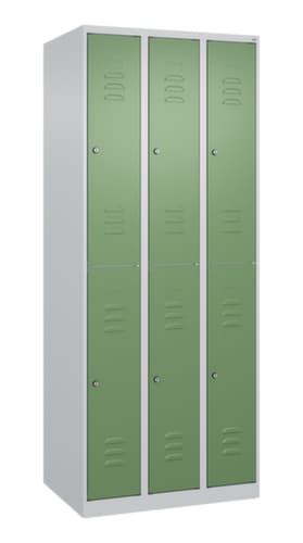 C+P Armoire vestiaire à deux niveaux Classic Plus, largeur de compartiment 250 mm