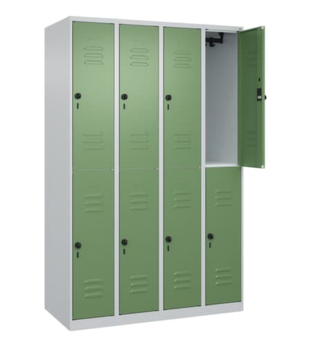 C+P Armoire vestiaire à deux niveaux Classic Plus, largeur de compartiment 300 mm