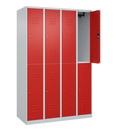 C+P Armoire vestiaire à deux niveaux Classic Plus, largeur de compartiment 300 mm