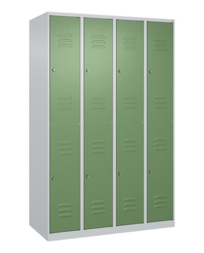 C+P Armoire vestiaire à deux niveaux Classic Plus, largeur de compartiment 300 mm