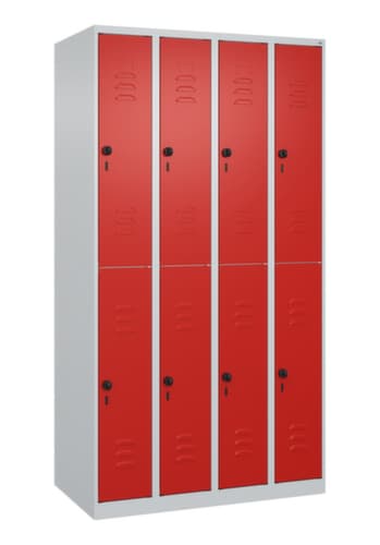 C+P Armoire vestiaire à deux niveaux Classic Plus, largeur de compartiment 250 mm