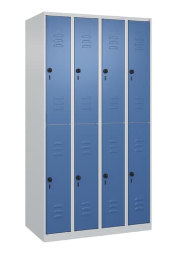 C+P Armoire vestiaire à deux niveaux Classic Plus, largeur de compartiment 250 mm