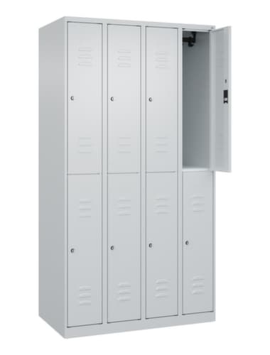 C+P Armoire vestiaire à deux niveaux Classic Plus, largeur de compartiment 250 mm