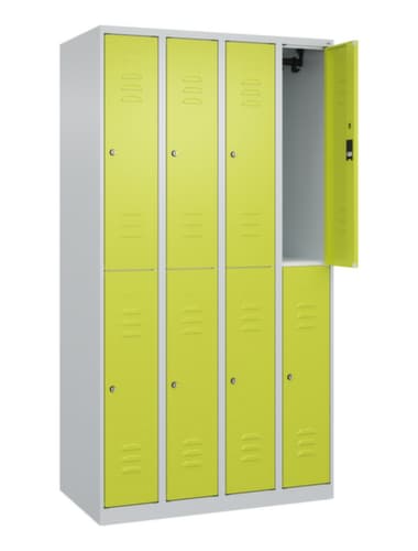 C+P Armoire vestiaire à deux niveaux Classic Plus, largeur de compartiment 250 mm