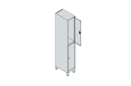 C+P Armoire vestiaire à deux niveaux Classic Plus, largeur de compartiment 300 mm