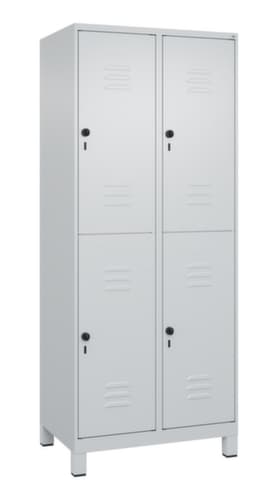 C+P Armoire vestiaire à deux niveaux Classic Plus, largeur de compartiment 400 mm