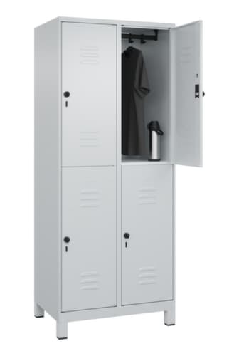 C+P Armoire vestiaire à deux niveaux Classic Plus, largeur de compartiment 400 mm