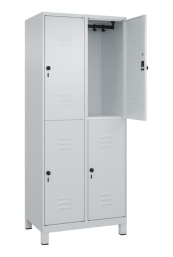 C+P Armoire vestiaire à deux niveaux Classic Plus, largeur de compartiment 400 mm
