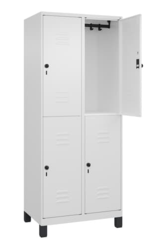 C+P Armoire vestiaire à deux niveaux Classic Plus, largeur de compartiment 400 mm