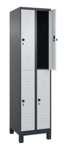 C+P Armoire vestiaire à deux niveaux Classic Plus, largeur de compartiment 250 mm