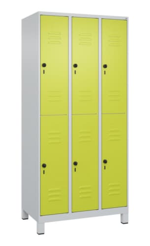 C+P Armoire vestiaire à deux niveaux Classic Plus, largeur de compartiment 300 mm