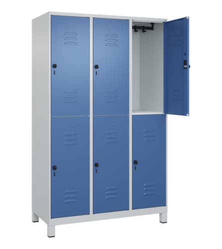 C+P Armoire vestiaire à deux niveaux Classic Plus, largeur de compartiment 400 mm