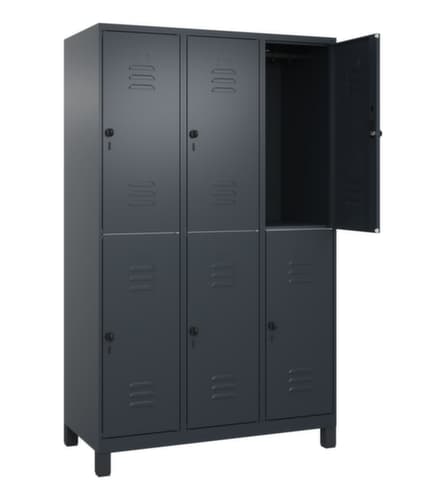 C+P Armoire vestiaire à deux niveaux Classic Plus, largeur de compartiment 400 mm