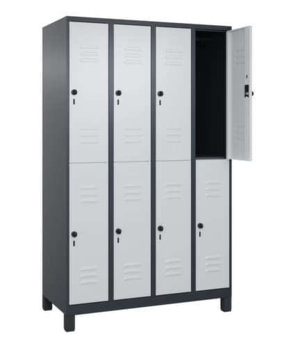C+P Armoire vestiaire à deux niveaux Classic Plus, largeur de compartiment 300 mm