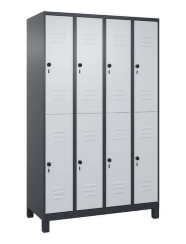 C+P Armoire vestiaire à deux niveaux Classic Plus, largeur de compartiment 300 mm