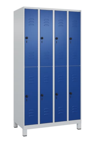 C+P Armoire vestiaire à deux niveaux Classic Plus, largeur de compartiment 250 mm