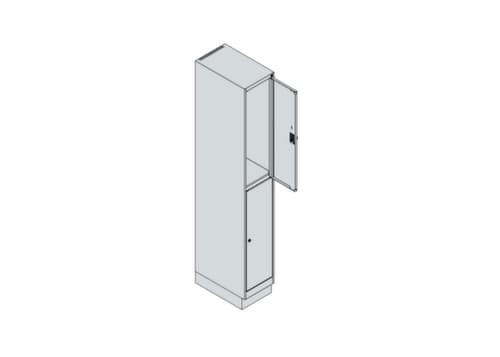 C+P Armoire vestiaire à deux niveaux Classic Plus, largeur de compartiment 300 mm