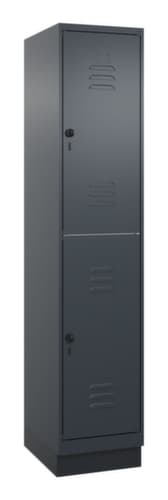C+P Armoire vestiaire à deux niveaux Classic Plus, largeur de compartiment 400 mm