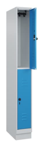 C+P Armoire vestiaire à deux niveaux Classic Plus, largeur de compartiment 250 mm