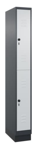 C+P Armoire vestiaire à deux niveaux Classic Plus, largeur de compartiment 250 mm