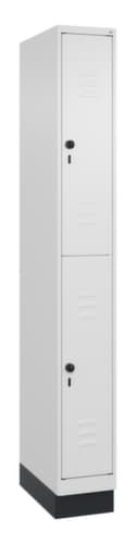 C+P Armoire vestiaire à deux niveaux Classic Plus, largeur de compartiment 250 mm