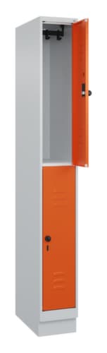 C+P Armoire vestiaire à deux niveaux Classic Plus, largeur de compartiment 250 mm