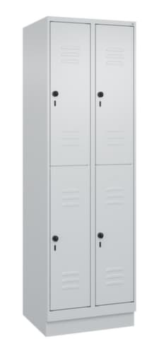 C+P Armoire vestiaire à deux niveaux Classic Plus, largeur de compartiment 300 mm