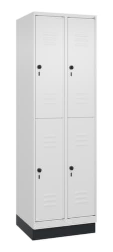 C+P Armoire vestiaire à deux niveaux Classic Plus, largeur de compartiment 300 mm