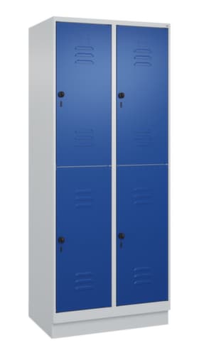 C+P Armoire vestiaire à deux niveaux Classic Plus, largeur de compartiment 400 mm