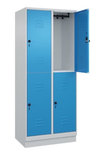 C+P Armoire vestiaire à deux niveaux Classic Plus, largeur de compartiment 400 mm