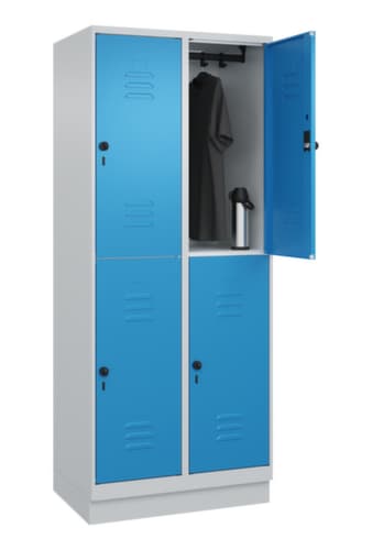 C+P Armoire vestiaire à deux niveaux Classic Plus, largeur de compartiment 400 mm